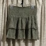 Ramy Brook New York Silk Dot Print Smocked Waistband Ruffle Tiered Mini Skirt Photo 7