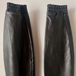 Spanx  Black Faux Leather High Rise Jogger Pants Size Small Photo 5