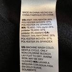 Chico's 1 M Black Long Sleeve Asymmetrical Scarf Print Sweater Top Photo 6