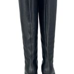 Christian Louboutin Civiliza 100 Black Leather Wedge Knee High Boots Size 37 Photo 8