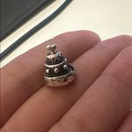 Pandora  Celebration Cake 14K Gold Heart Bead Authentic Retired Photo 4