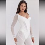 House Of CB L D-DD 'Araminta' White Long Sleeve Mesh Corset NWOT Photo 9