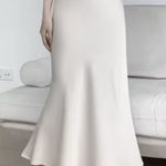 Silky Cream Beige Maxi Skirt Tan Photo 0