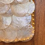 NEW Mother Of Pearl Mini Bag With Gold Beads White Photo 9