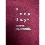 A New Day Burgundy Plush Fleece Pullover Half Zip Jacket Women's Medium Photo 2