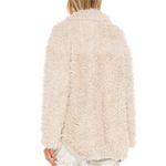 BB Dakota Warming Signs Collared Faux Fur Coat Tan Cream Small Photo 1