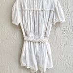 Tularosa Floral Embroidered Noah Combishort Romper White Women's Size Medium Photo 4