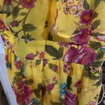 Xxi Floral Ruffle Mini Dress Yellow Purple Summer Party Dress Size L Photo 7