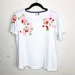 Anthropologie AKEMI & Kim White embroidered T-shirt Photo 8