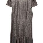 Alice + Olivia EUC - Imani Ruffle Hem Metallic Dress - size 8 Photo 5