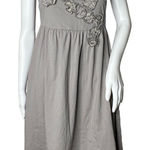 Garnet Hill Womens Florette Tank Dress Gray Fit & Flare Sleeveless Scoop Neck Photo 0
