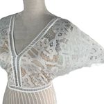 Boohoo Occasion Dress 6 White All Over Lace Bodycon Midi New Photo 11