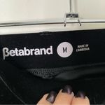 Betabrand Black Velvet Yoga Dress Pants Women’s Size Medium Straight Leg Pull On Photo 9