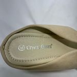 CRYSTAL QUEEN NEW BEIGE WEDGE SANDAL W/WOVEN TRIM SZ 7.5 Photo 7