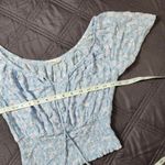 Hippie Rose  Cropped Blue Floral Top Women's Small Off Shoulder Boho Coquette Photo 5