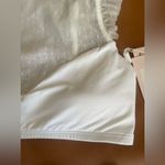 Avec Les Filles NWT Mesh Ruffle White Bikini Set sz L white polkadot mesh Photo 9