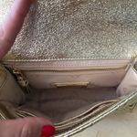 Tory Burch Gold Fleming Purse Small Metallic Leather Shoulder Bag Photo 6