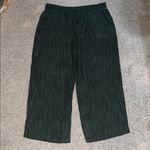 Athleta  Retreat Linen‎ High Rise Wide Leg Pant Raining Aspen Olive Large Petite Photo 3