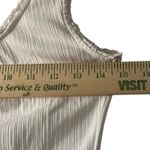 Old Navy  White Ribbed Tank‎ Top Women's Medium Sleeveless Casual Ruched Photo 5