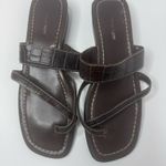 Etienne Aigner 'Apogee'Brown Strappy Leather Sandals Size 9M Photo 1