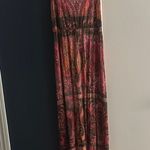 Kenar Pink and browns maxi adjustable top empire waist Sleeveless Sundress Photo 0