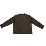 Kate Hill Kate Hill Woman Brown Silk Geometric Pattern Open Front Blazer Jacket Sz 1X Photo 7