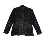 Sparkle & Shine Black Sequin Blazer Jacket Womens Evening Party Glam Size medium Photo 1