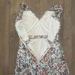 Anthropologie Plenty dresses by Tracy Reese Floral Midi Dress Size 4 Pleated Green Photo 11