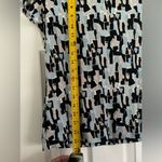 Hugo Boss 💕  Womens Geometric Multi-Color Short Sleeve Blouse Shirt small Photo 2