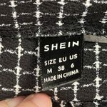 SheIn High waisted black & white plaid ankle pants Size 6 Photo 3
