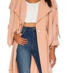 Kendall + Kylie NEW women's long rose overcoat jacket NWD missing belt, wrinkled Photo 0