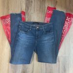 J Brand DIY Paisley Print Bandana Flare Jeans - size 26 Photo 2