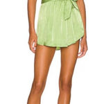 RAYS FOR DAYS Avery Romper Fern Green Satin 100% Viscose Waist Tie Size M‎ Size M Photo 0