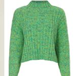 Central Park West  Delphine Speckle Sweater Green XS oversized Photo 2