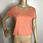 Mossimo Supply Co Pink Short Sleeve Ruffle Top Photo 6