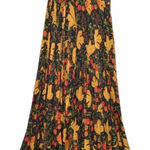 Elissa of California fall leaf print pleated skirt Orange Size undefined Photo 0