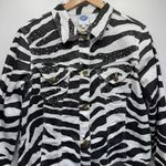Diane Gilman DG2 Zebra Print Jean Jacket with Rhinestones & Gold Buttons Photo 2