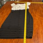 London Times  Black White Pleated Sheath Dress Size 4 Cocktail Party Photo 5