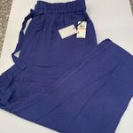 1. State Women's  Navy Elastic Waist Drawstring Linen‎ Pants A6 Photo 6