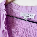 Current Air  Thalia Split Neck Smocked Lavender Pink Dot Blouse Top Size Large Photo 9