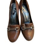 BCBGirls  Women's Brown Patent Leather Oxford Heels Size 7 Y2K Photo 2