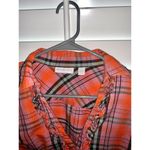 New York And Company Woman's Long Sleeve Plaid Blouse Photo 13