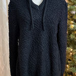 GreenTea Sweater Hoodie Women’s Large Soft Textured Black Pullover Photo 0