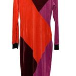 Splendid x Margherita MISSONI Velour Color-block Mock Neck Midi Dress, Size S Photo 7