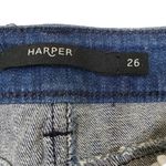Harper Heritage Womens 26 Embroidered Patchwork Distressed Denim Shorts Photo 8