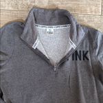 PINK - Victoria's Secret  Charcoal Quarter-Zip Sweater Photo 1