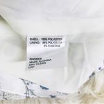 Gianni Bini  White Blue Floral Milkmaid Blouse‎ Top Crop Long Sleeve Size 12 New Photo 7