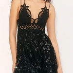 Free People  Adella Mini Sequin Dress in Black Photo 0