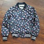 Coach  Womens Navy Floral Bomber Jacket Reversible Size Small Photo 0
