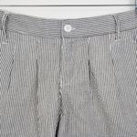 Lauren James Dark Gray and White Stripe Seersucker Shorts Size XS Preppy Shorts Photo 1